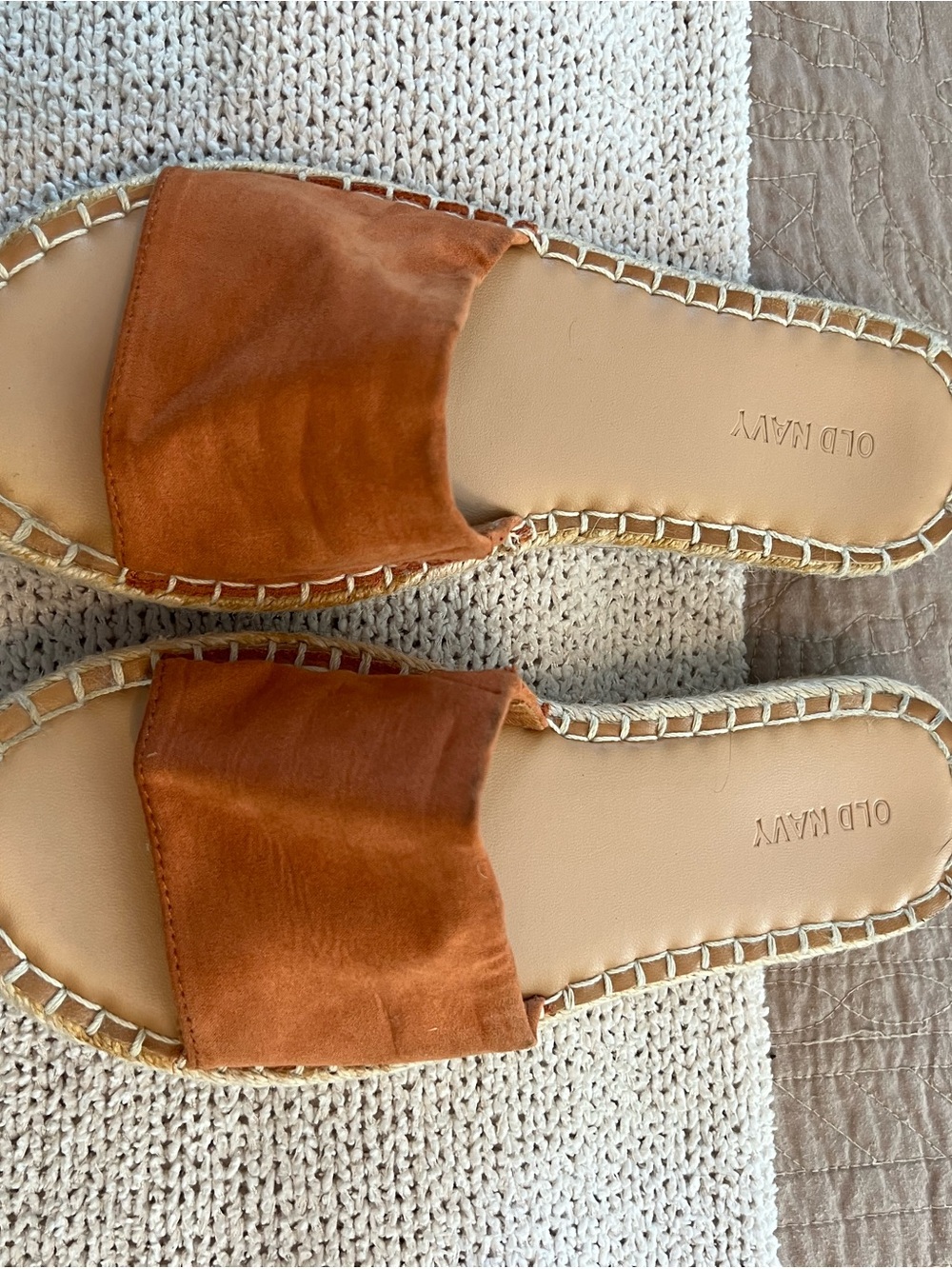 Old Navy Burnt Orange Slide Sandals